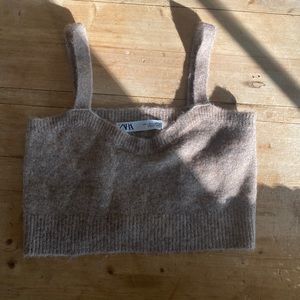 Zara Taupe Sweater Tank